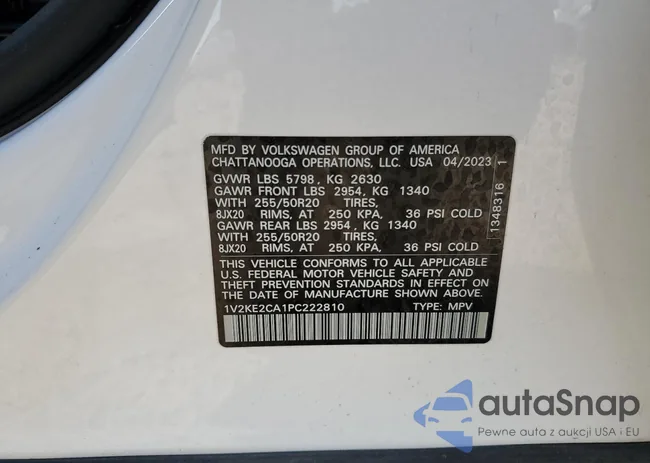 1V2KE2CA1PC222810: 69517285