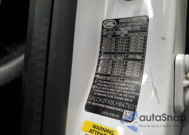 SALCK2FX8LH847631: 68940605