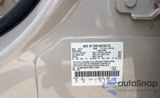 2LMPJ6K91PBL11844: 70174445