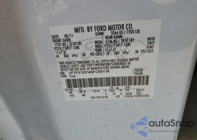 1FTFX1EF4BFC60118: 67617825