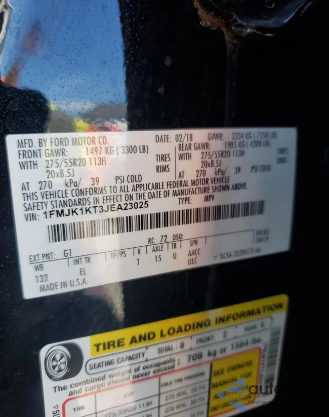 1FMJK1KT3JEA23025: 67450135