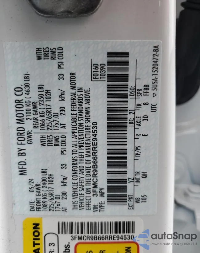 3FMCR9B66RRE94530: 70010575