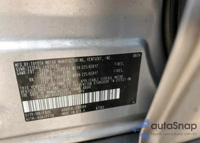 4T3LWRFV6RU157978: 68177335