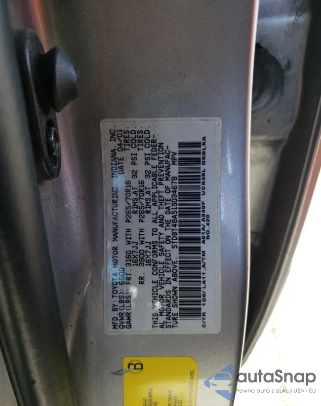 5TDBT48A51S034678: 69971655