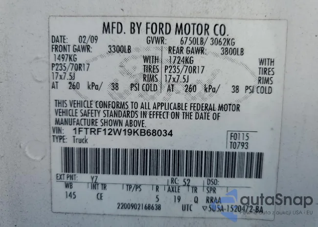 1FTRF12W19KB68034: 68023525