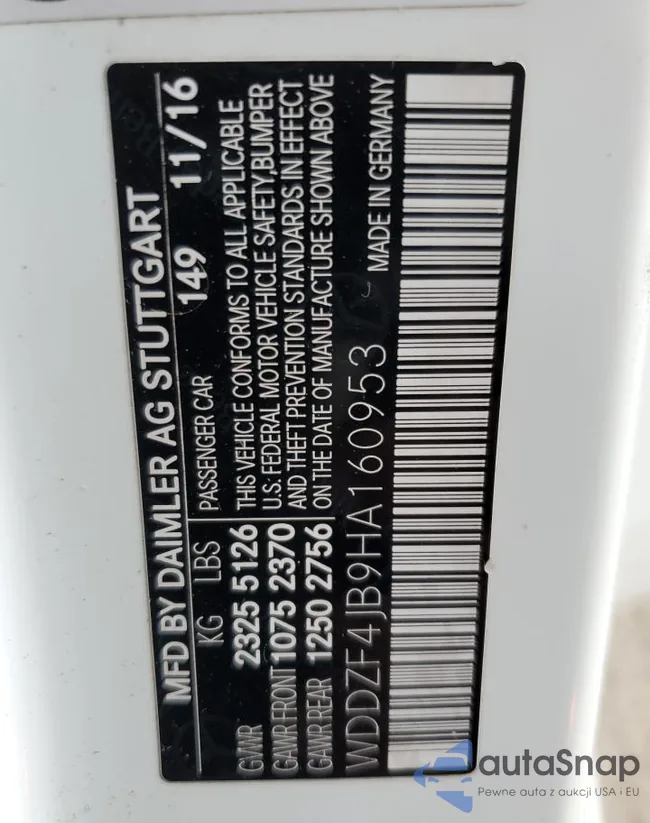 WDDZF4JB9HA160953: 71052975