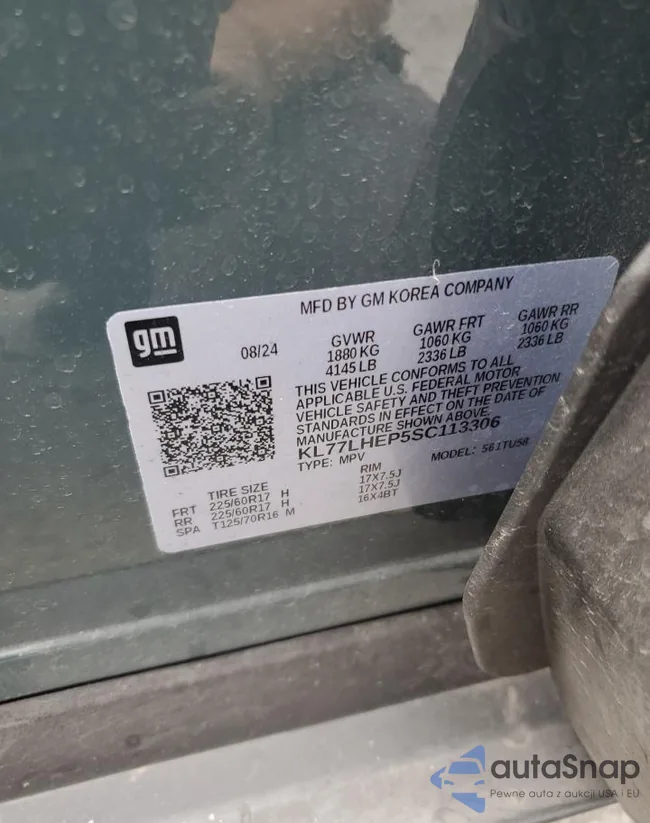 KL77LHEP5SC113306: 70905205