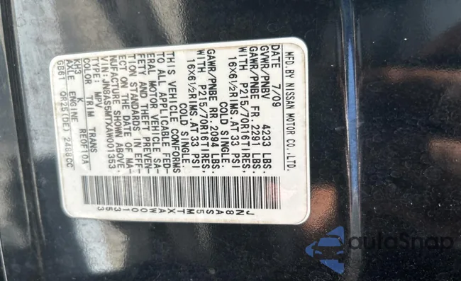 JN8AS5MTXAW001353: 68208015