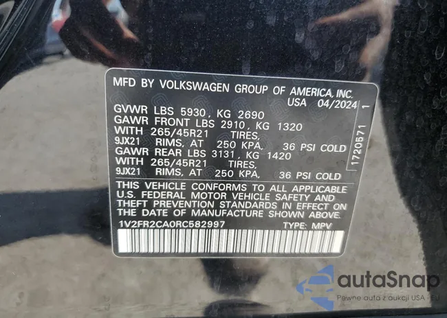 1V2FR2CA0RC582997: 69821675