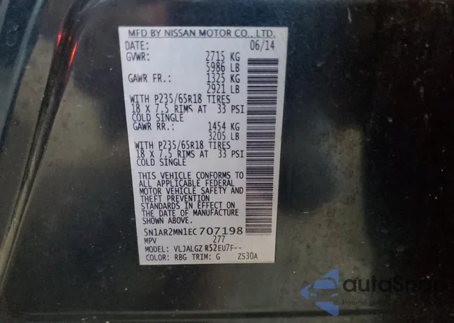 5N1AR2MN1EC707198: 70761884