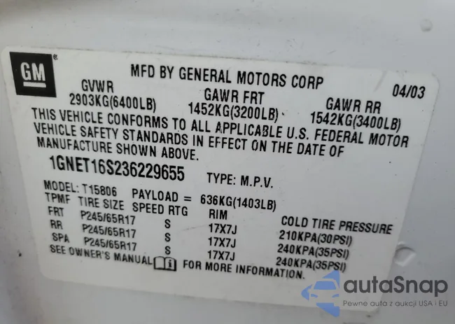 1GNET16S236229655: 71354534