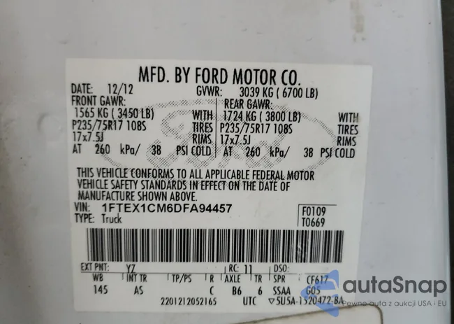 1FTEX1CM6DFA94457: 72919364