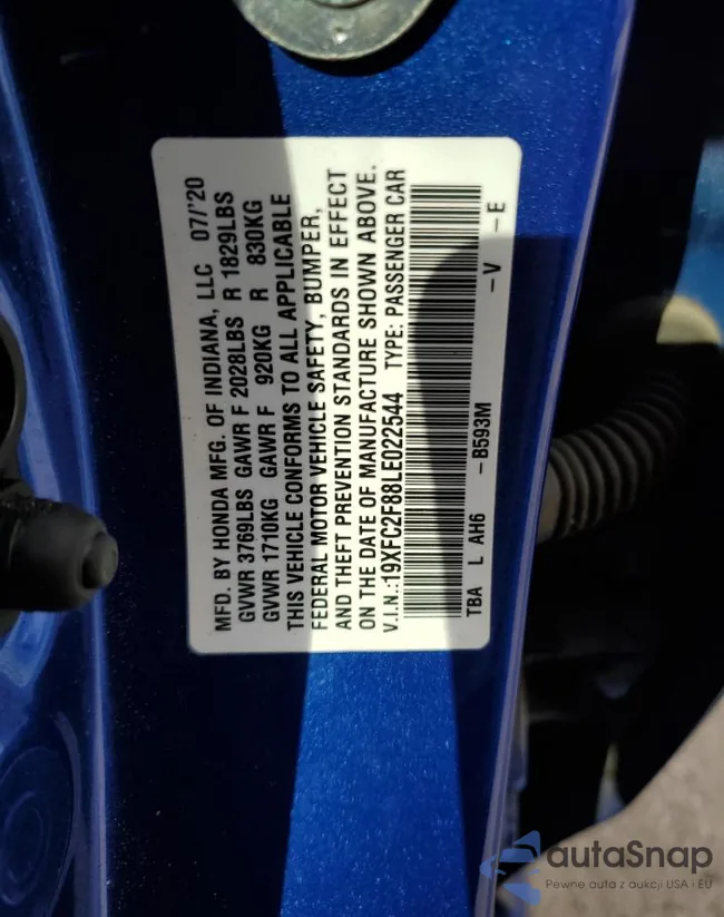 19XFC2F88LE022544: 72641774