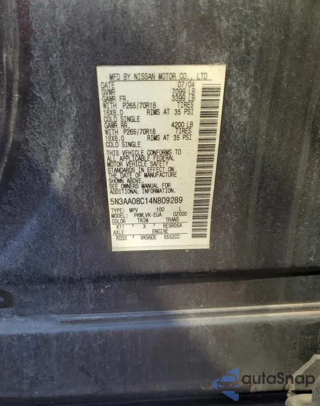 5N3AA08C14N809289: 55020045