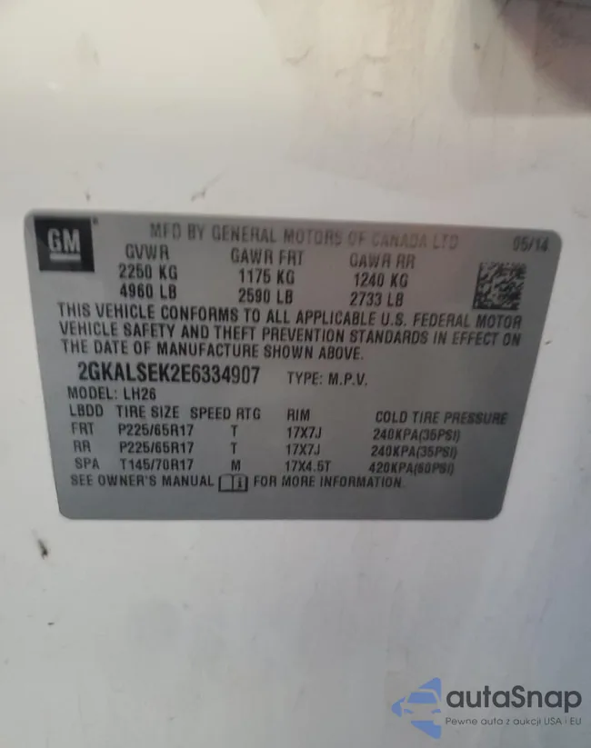 2GKALSEK2E6334907: 71923794