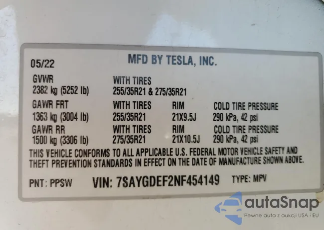 7SAYGDEF2NF454149: 71757774