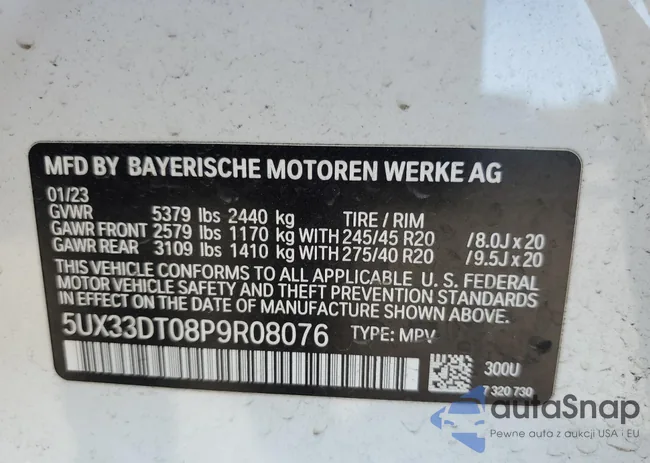 5UX33DT08P9R08076: 70313864