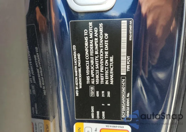 SCFSMGAW0KGN01474: 72016354