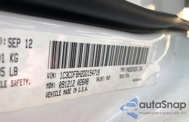 1C3CDFBH2DD154719: 71059074