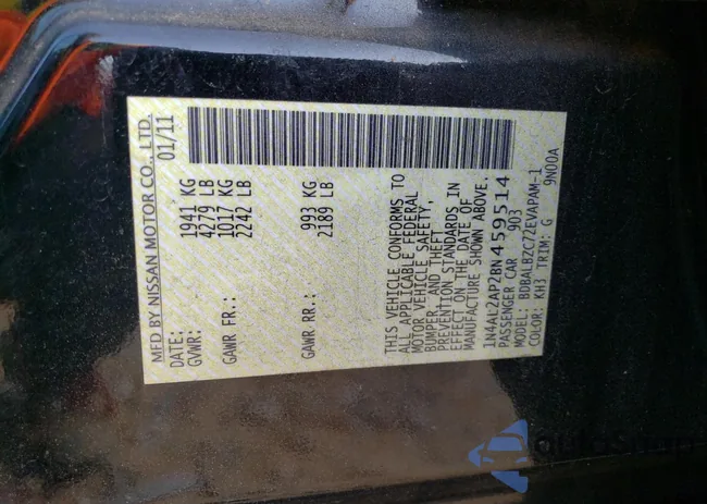 1N4AL2AP2BN459514: 70791424