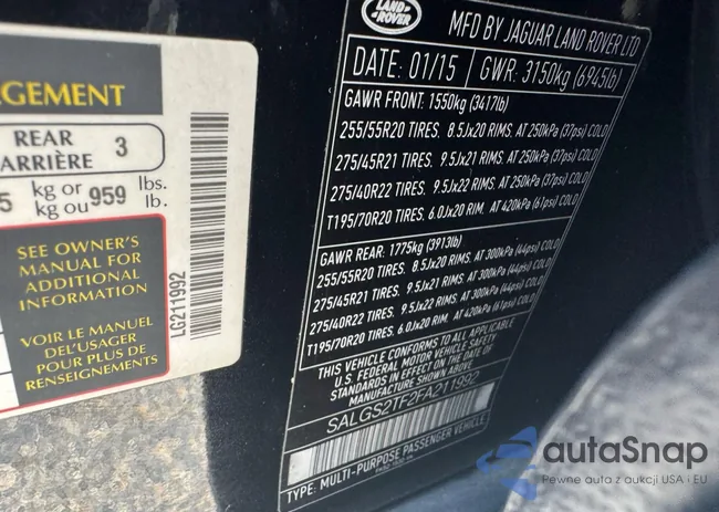 SALGS2TF2FA211992: 80943435