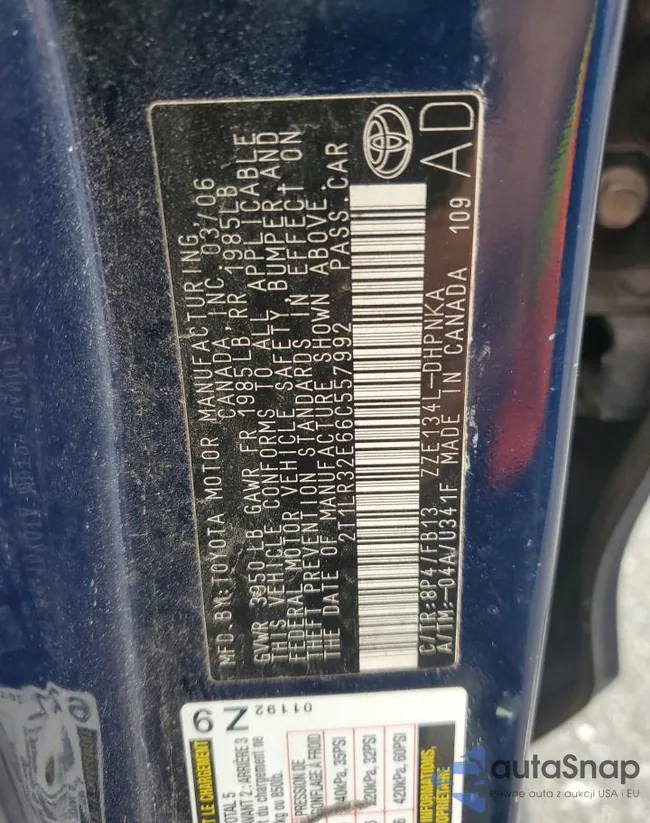 2T1LR32E66C557992: 83799485