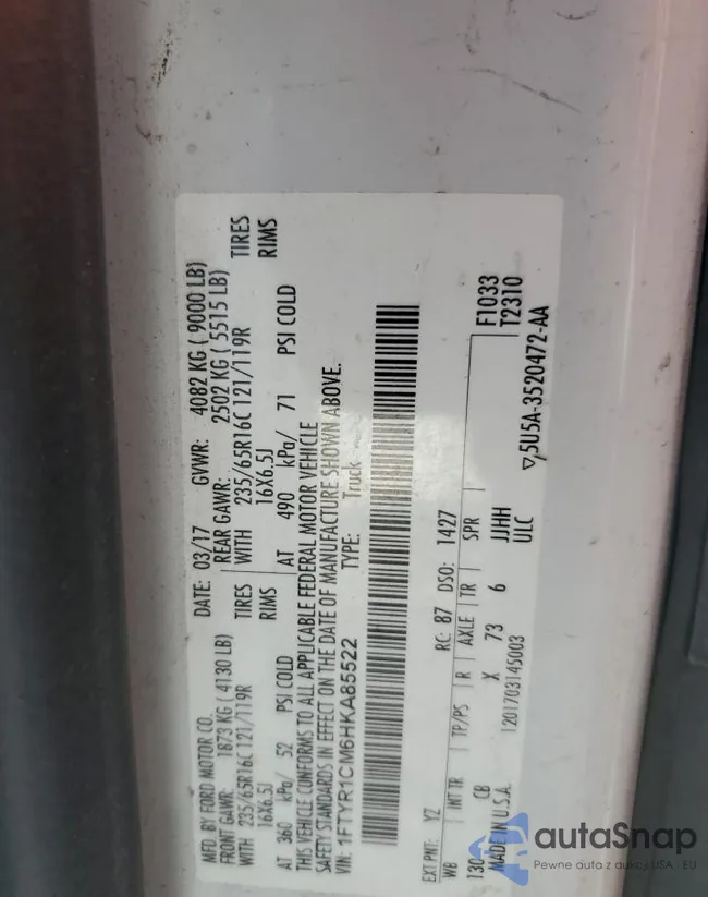 1FTYR1CM6HKA85522: 83987035