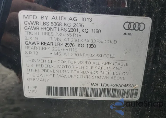 WA1LFAFP3EA045984: 80303155