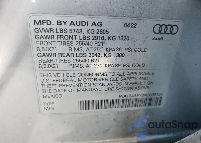 WA124AFY0N2099134: 84900195