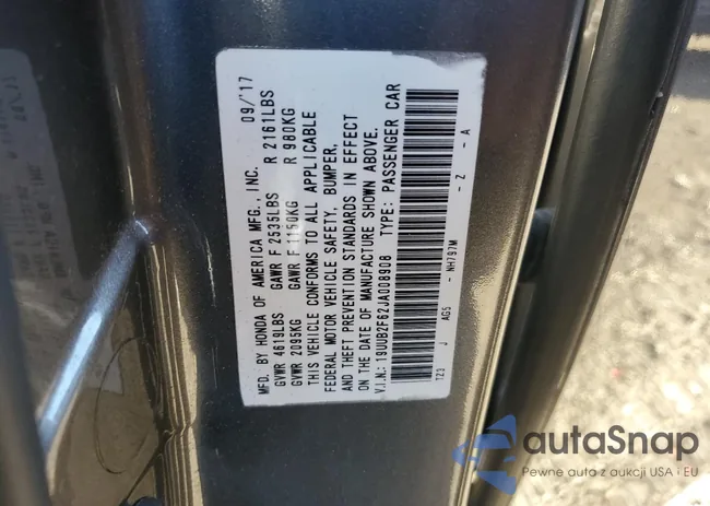 19UUB2F62JA008908: 71666655