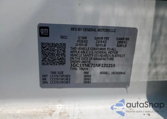 1GC1YNE71NF131216: 71861885