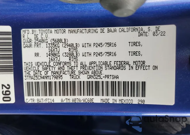 3TMAZ5CN4NM179095: 71853055