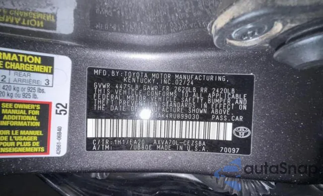 4T1G11AK4RU899030: 84167465