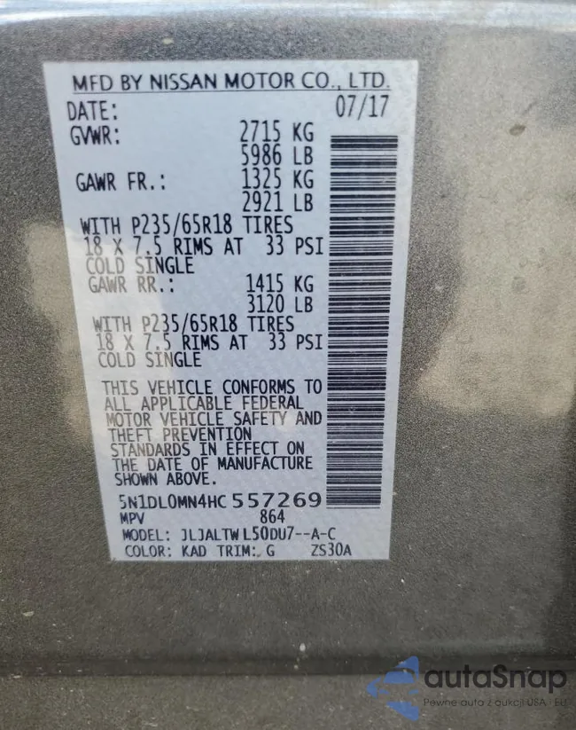 5N1DL0MN4HC557269: 80746535