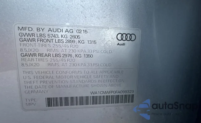 WA1CMAFP0FA099329: 81700575