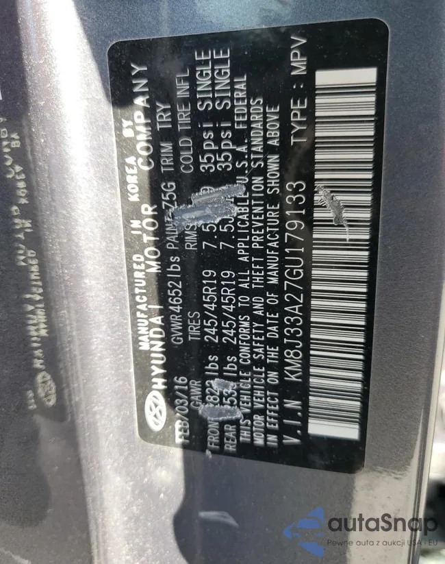 KM8J33A27GU179133: 80678615