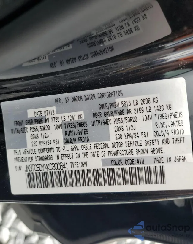 JM3TCBDYXK0300641: 81298505