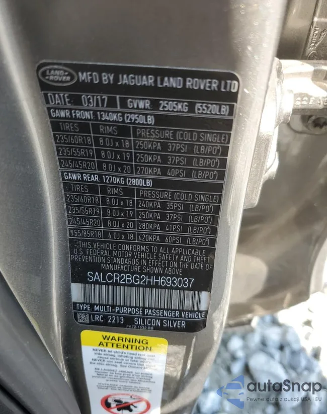 SALCR2BG2HH693037: 71722085