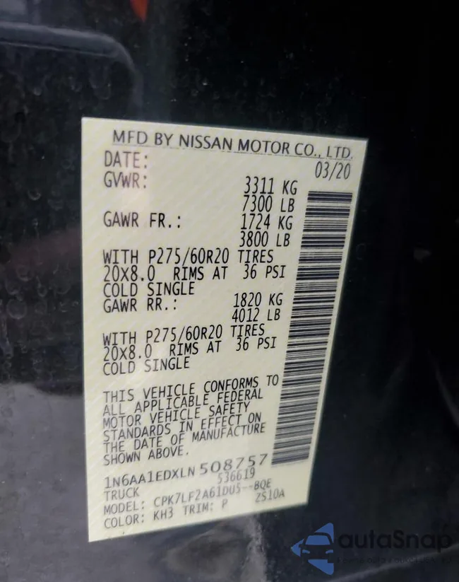 1N6AA1EDXLN508757: 81816135