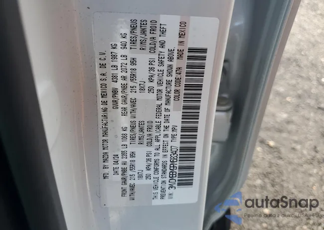 3MVDMBBM9RM683407: 83933375