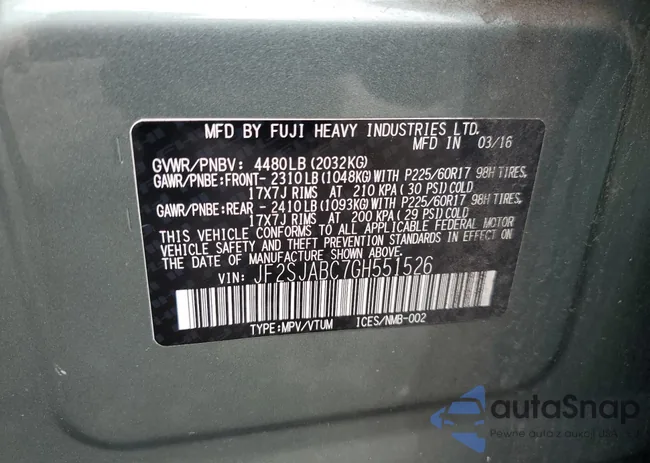 JF2SJABC7GH551526: 80328045