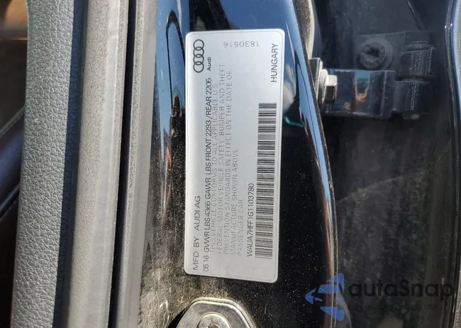 WAUA7HFF1G1103780: 70276105