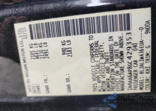 1N4AA6AP8GC429353: 81877265