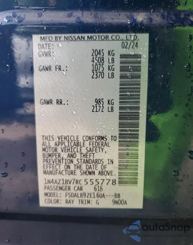 1N4AZ1BV7RC555778: 83877415