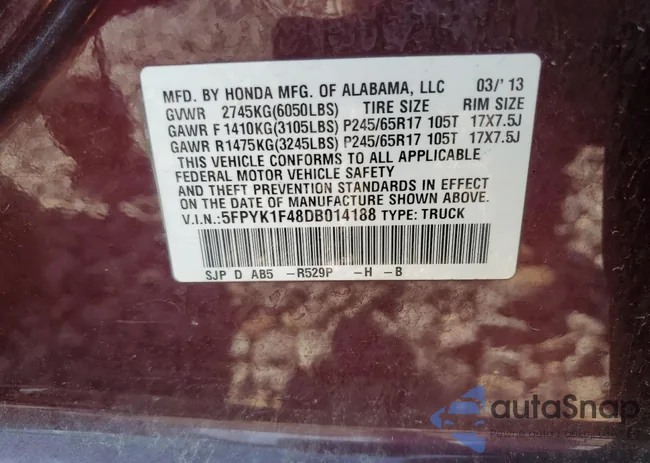 5FPYK1F48DB014188: 72043965