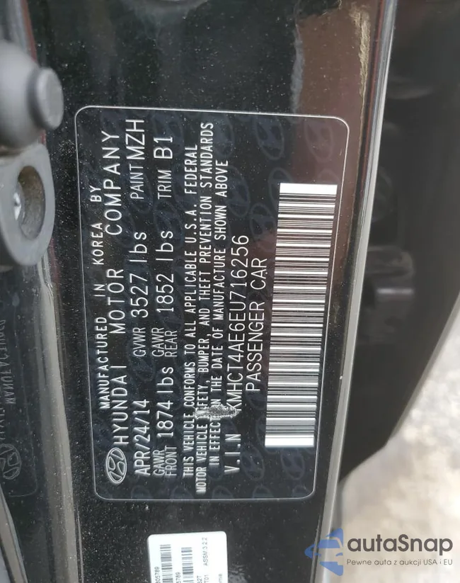 KMHCT4AE6EU716256: 71504635