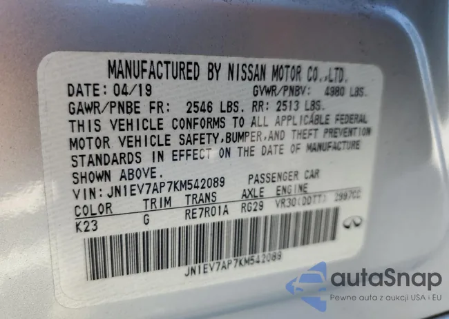 JN1EV7AP7KM542089: 71656455