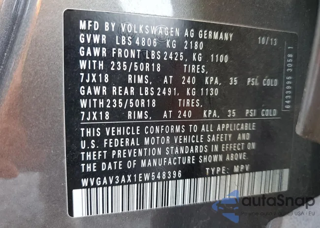 WVGAV3AX1EW548396: 71436575