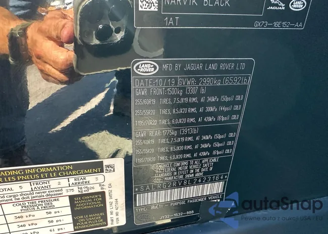 SALRG2RV8L2423164: 82103725