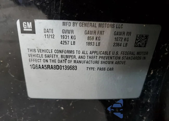 1G6AA5RA8D0139683: 82125985